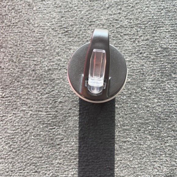 Pure Barre Metal Water Bottle. Silver and White - Picture 2 of 3